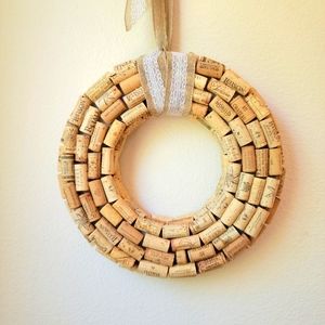 Wine cork wreath